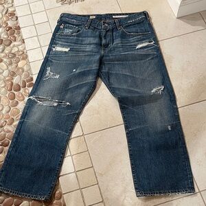 AG Adriano Goldschmied Men's Relaxed Distressed Denim Jeans